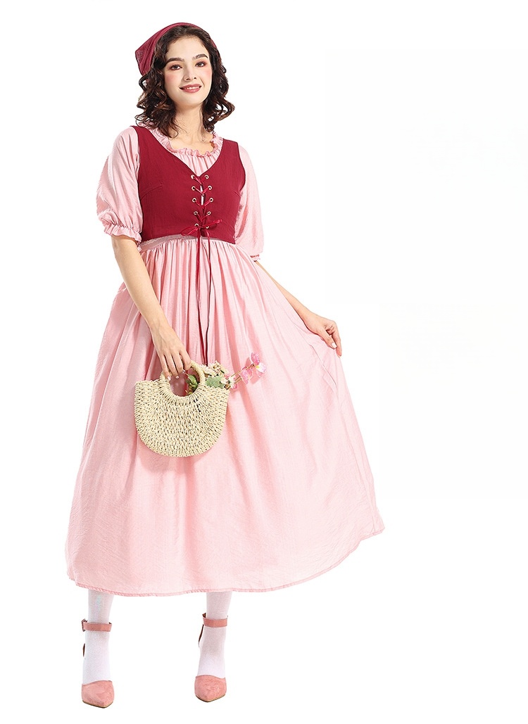 Womens Renaissance Medieval Dress with Corset Fairy Irish Victorian Gothic Dress